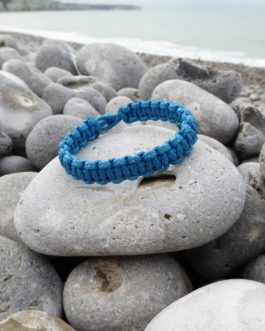 bracelet uni bleu 18cm