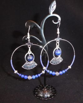 Créoles Lapis Lazuli Intercalaires Ethniques