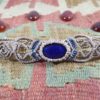 bracelet macramé taupe lapis lazuli