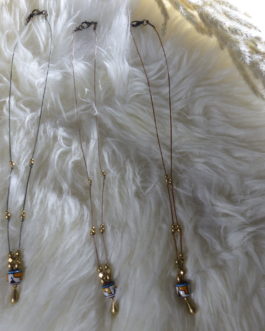 collier minimaliste perle péruvienne laiton